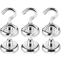 Ganchos magnéticos fuertes – 32 mm de diámetro- gancho magnético de neodimio resistente para frigorífico 6 paquetes- 80…